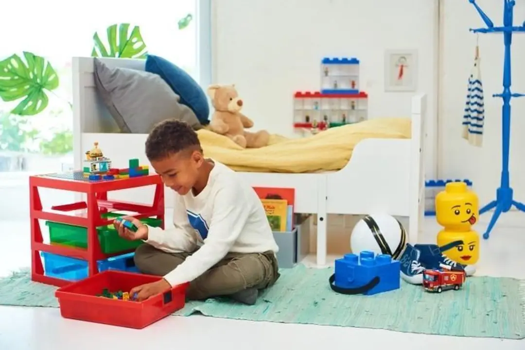 Opbergbox Iconic Hoofd Silly 16 cm, Geel - LEGO
