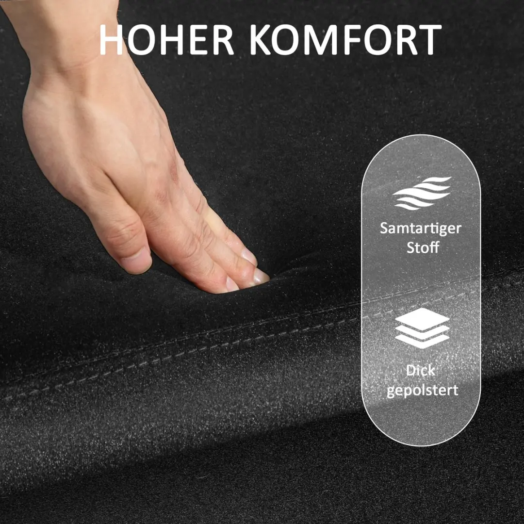 Homcom Sitzbank met Stauraum - 100x40x42cm - Zwart