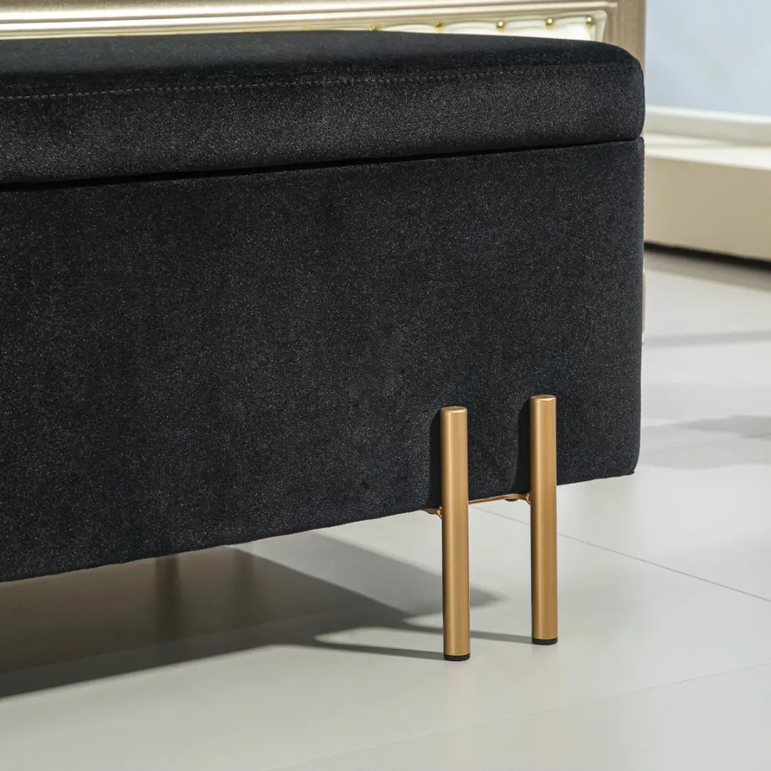 Homcom Sitzbank met Stauraum - 100x40x42cm - Zwart