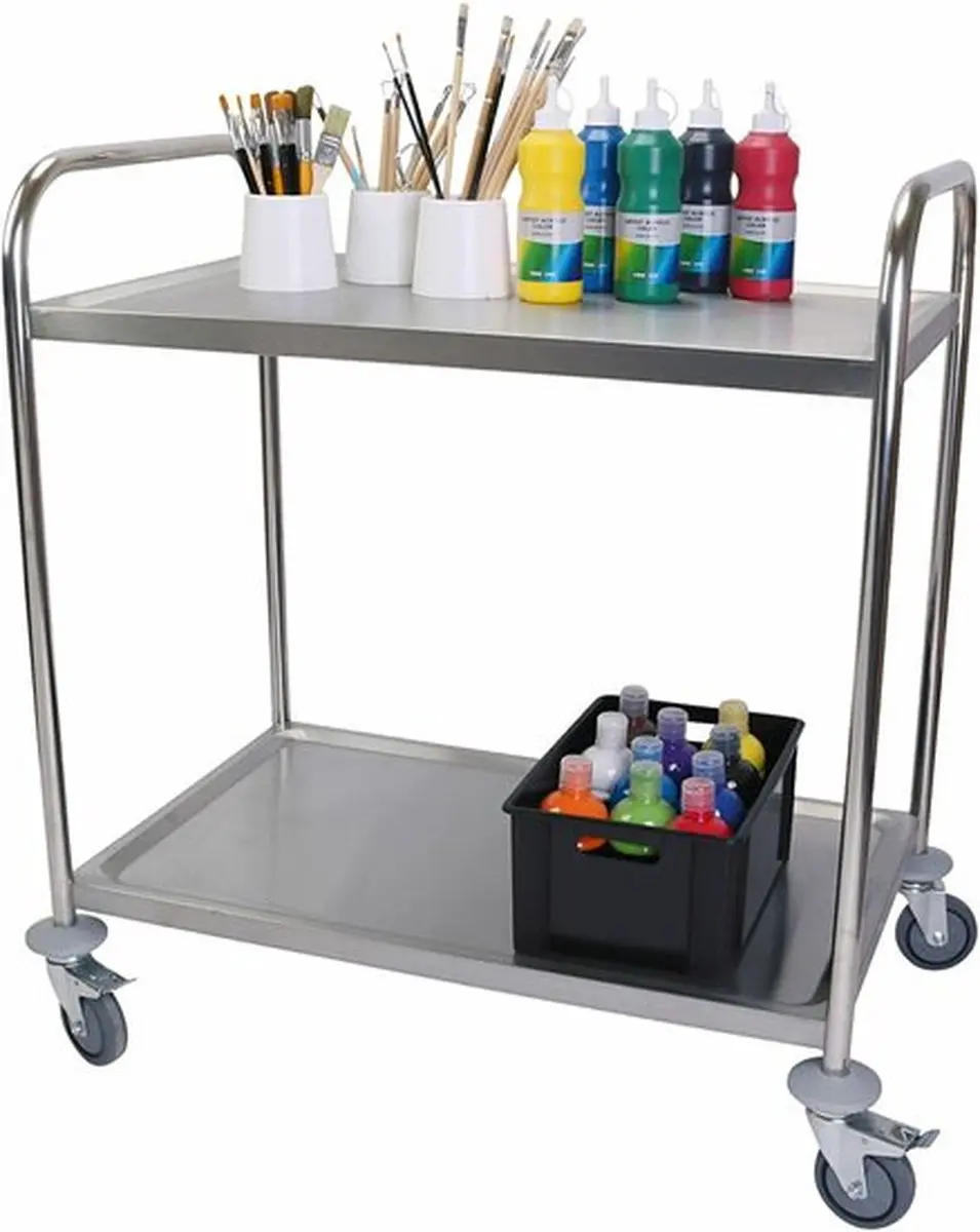 Creativ Company Stalen Trolley 2 Etages - Zilver