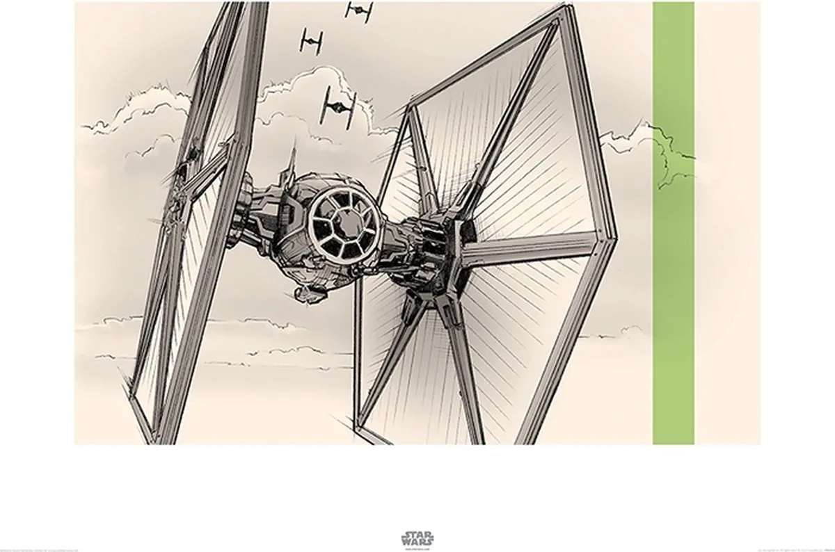 Star Wars Episode VII TIE Fighter Pencil Poster 60x80cm