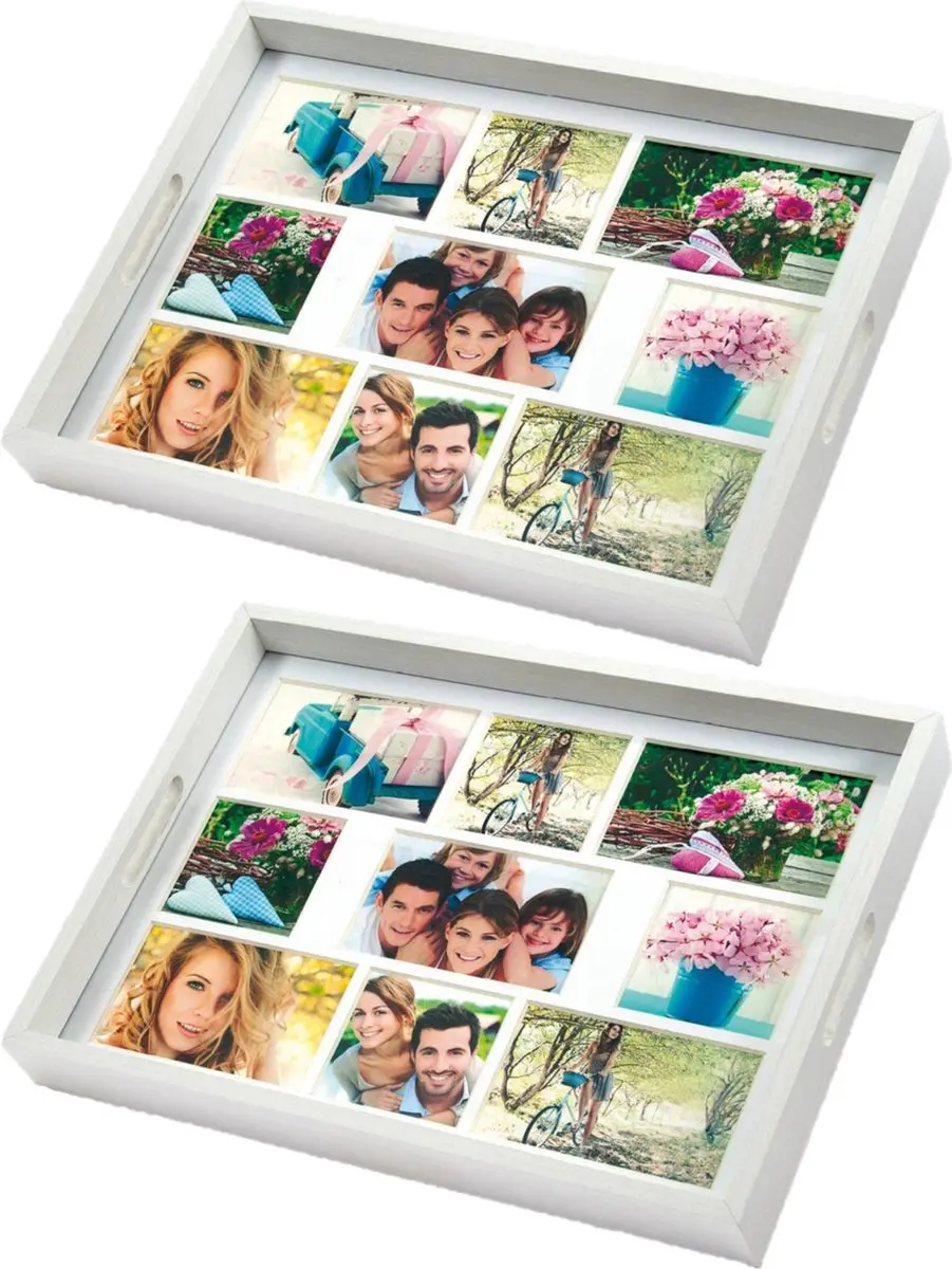 Zep Foto Dienblad - 2 Stuks Wit 45x35cm