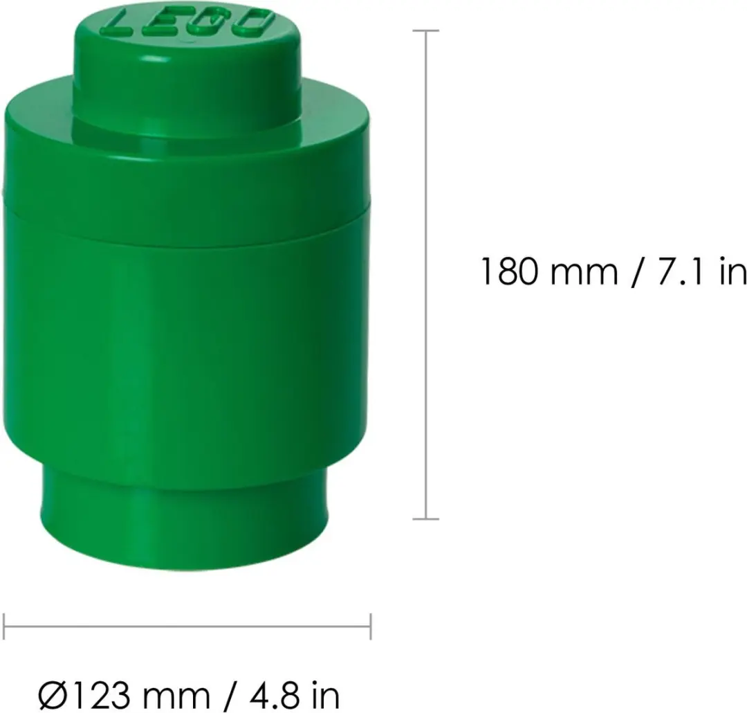 Lego - Opbergbox Brick 1 Rond - Polypropyleen - Groen