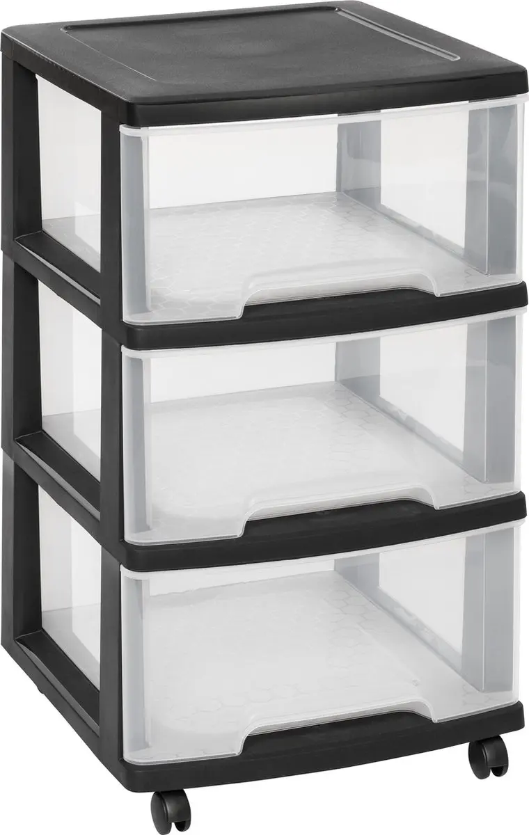 Curver Essentials Ladesysteem 3x20L - 67cm - Zwart