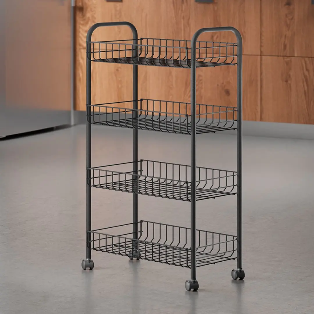 Metaltex Ascona Keukentrolley 344504162 - Zwart - 84x41cm
