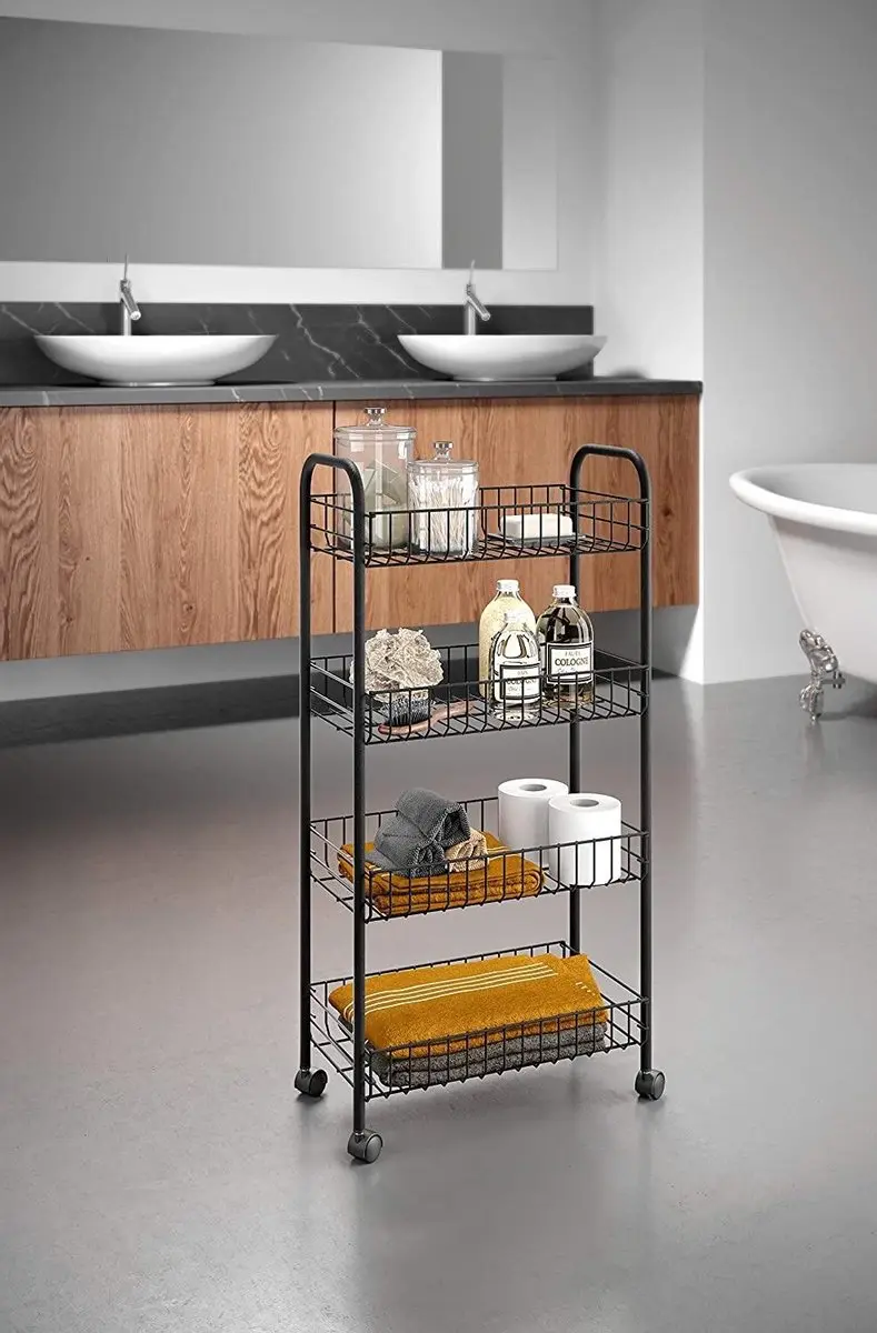 Metaltex Ascona Keukentrolley 344504162 - Zwart - 84x41cm