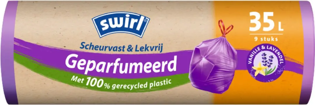Swirl Vuilniszakken 35L Trekband - 12 Stuks - Wit
