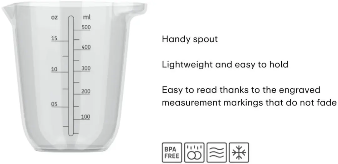 Mepal Chef it Maatbeker 500ml - Transparant