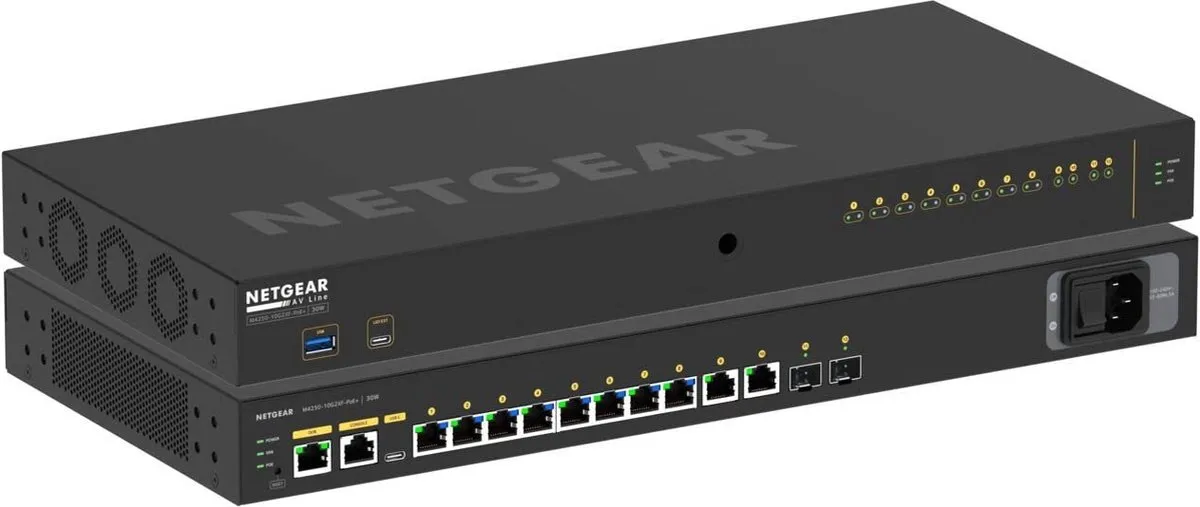 Netgear GSM4212PX-100EUS Switch - 10x PoE 1Gbps - 2x SFP - 240W