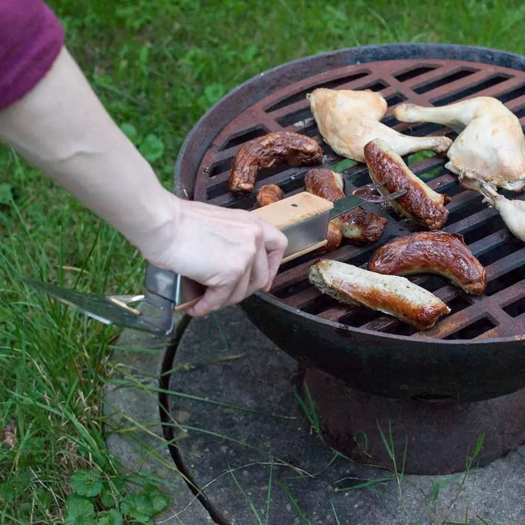 Esschert Design Inklapbaar BBQ Gereedschap - Staal Zwart