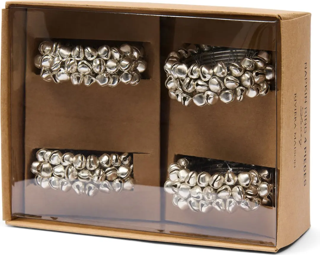 Riviera Maison Louey Servetringen - 4 Stuks - Zilver