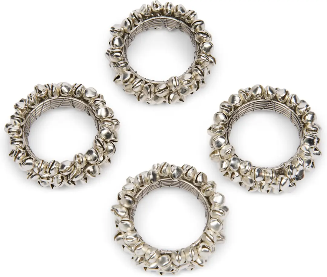 Riviera Maison Louey Servetringen - 4 Stuks - Zilver