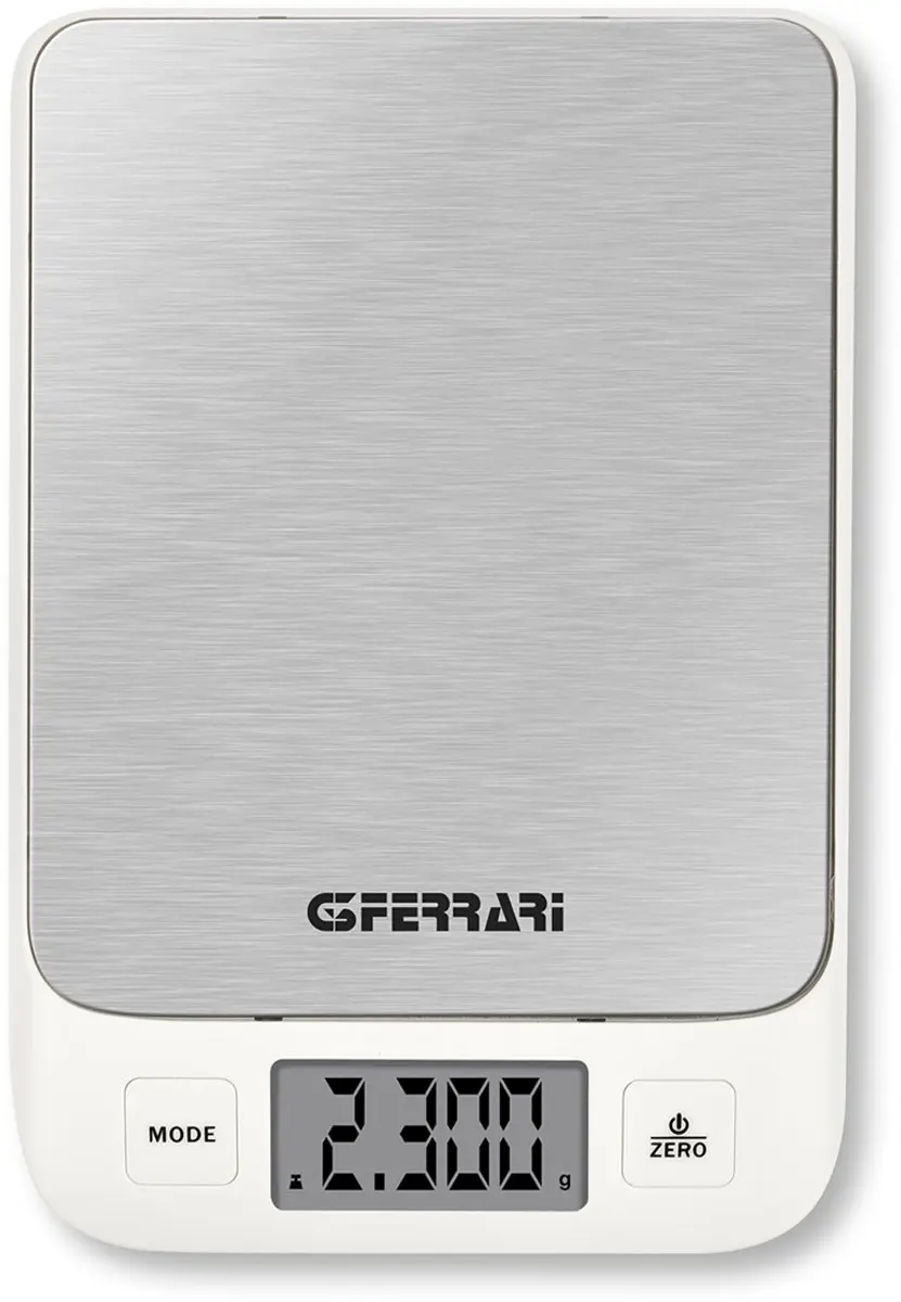 G3 Ferrari Stefy White Keukenweegschaal 5kg - RVS - LCD - g/lb/oz/ml