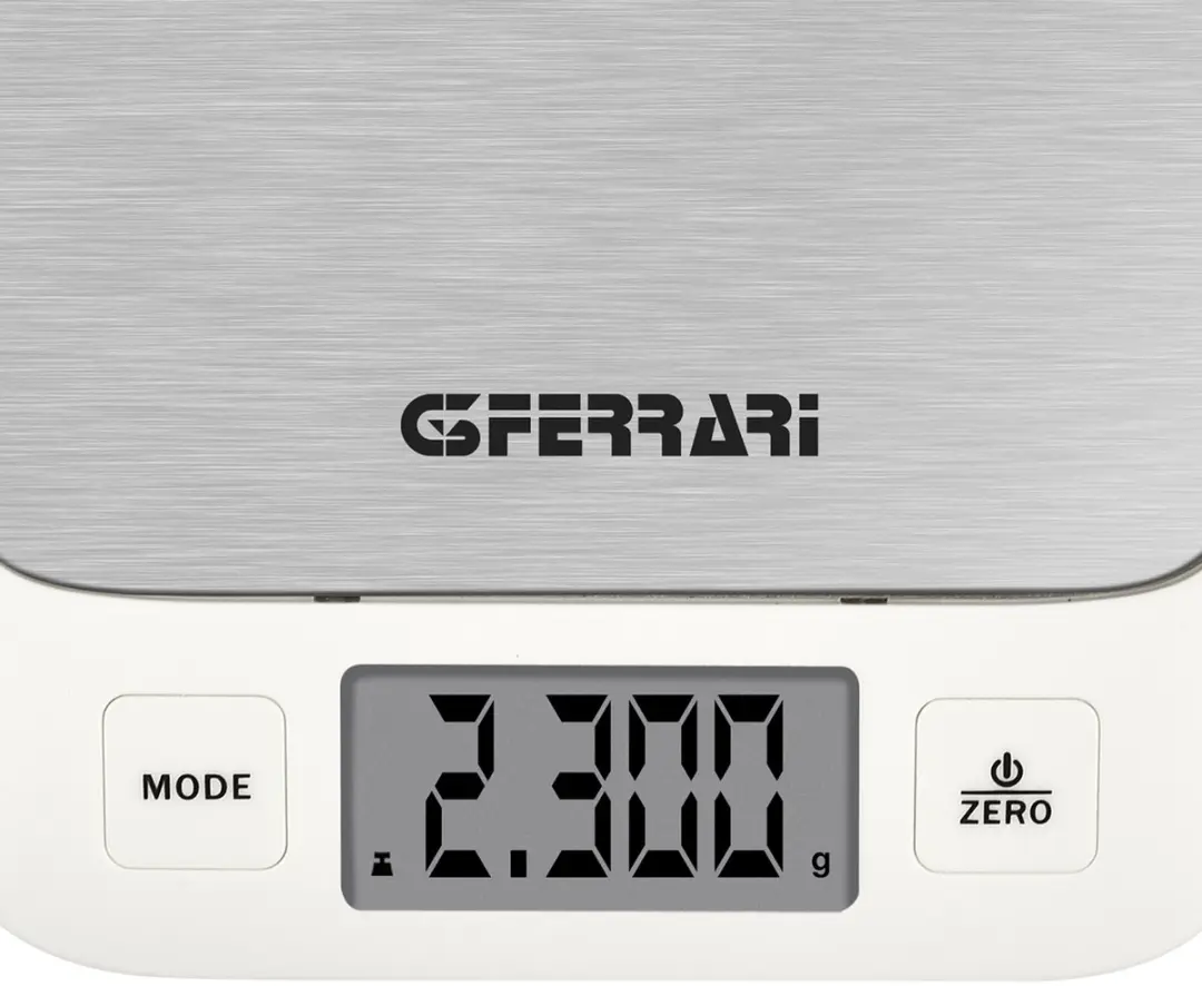 G3 Ferrari Stefy White Keukenweegschaal 5kg - RVS - LCD - g/lb/oz/ml