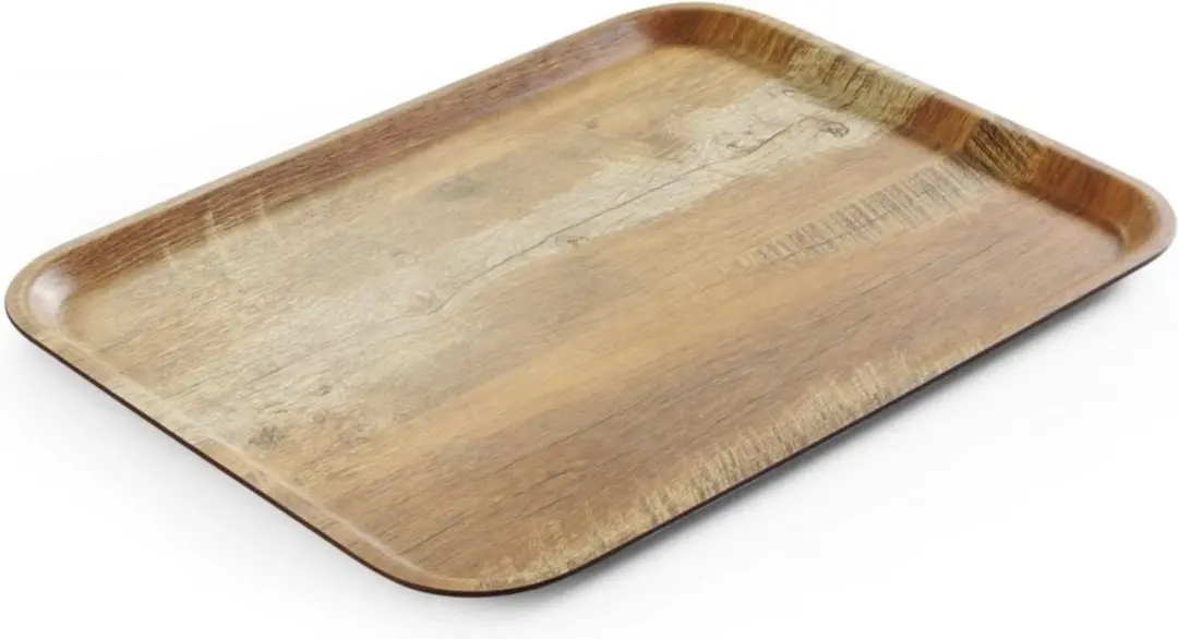 HENDI Melamine Dienblad 330x430mm - Houtlook - Bruin