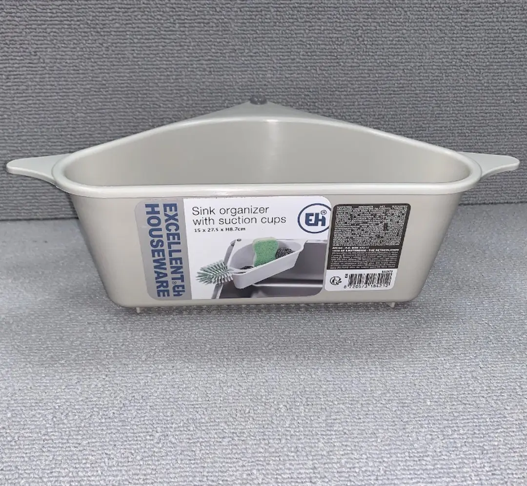 Excellent Houseware Gootsteenbakje met Zuignap 15x27,5cm - Ecru
