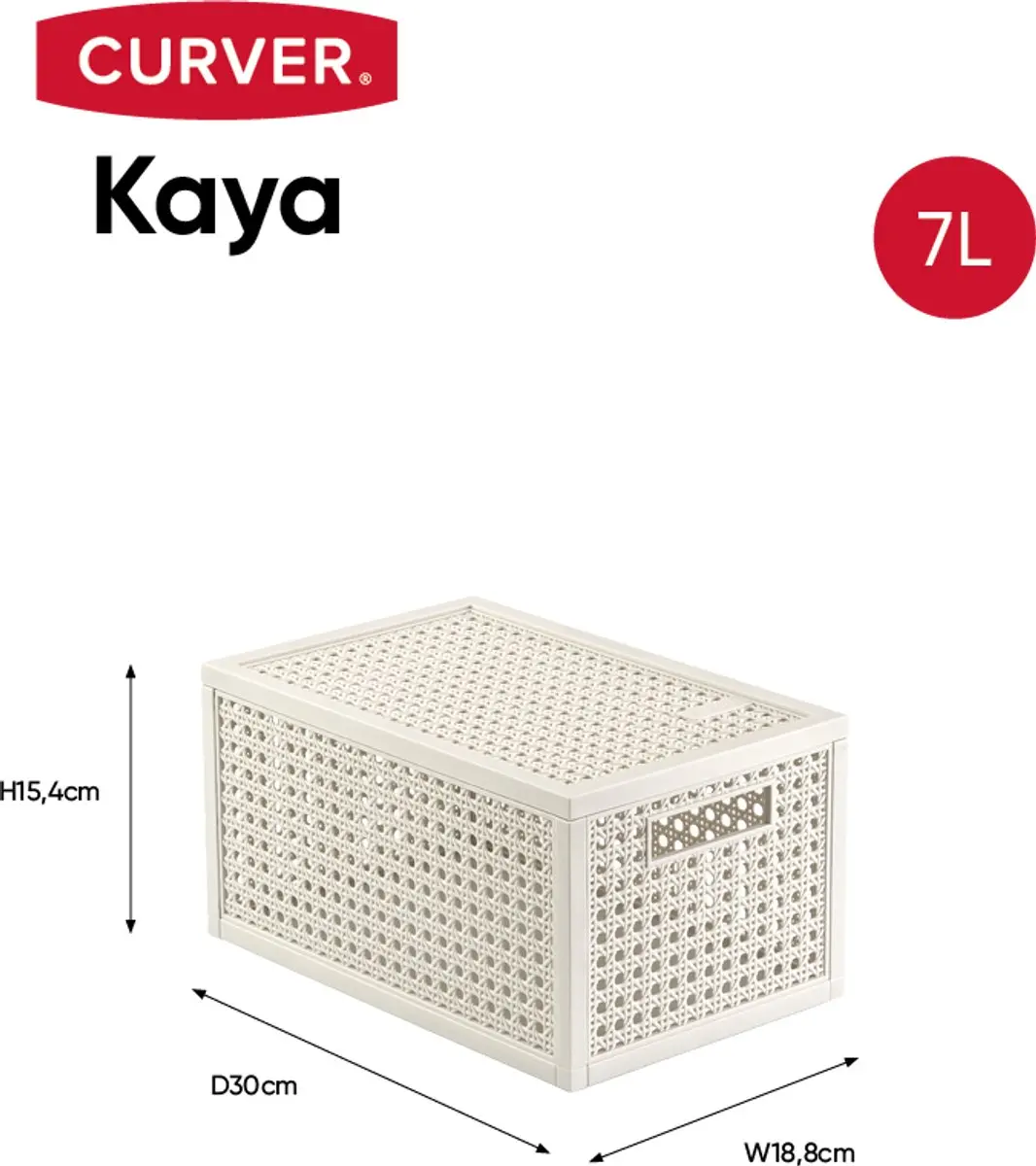 Curver Kaya Opbergmand 7L - Wit