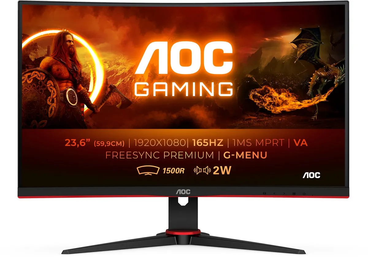 AOC C24G2AE Curved Gaming Monitor 24"