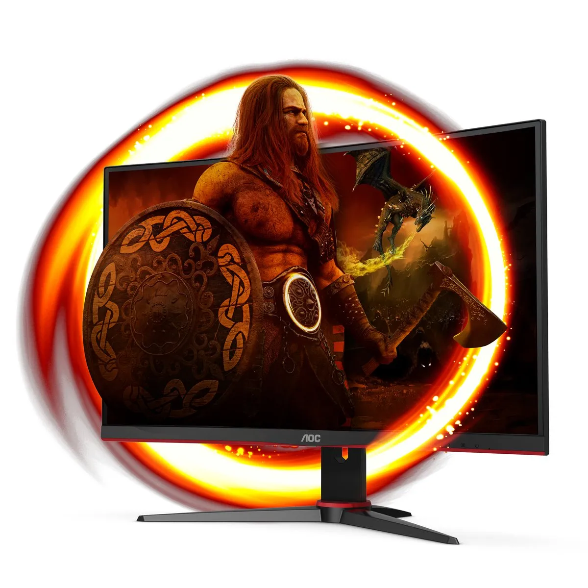 AOC C24G2AE Curved Gaming Monitor 24" - 165Hz - afbeelding 6 van 6