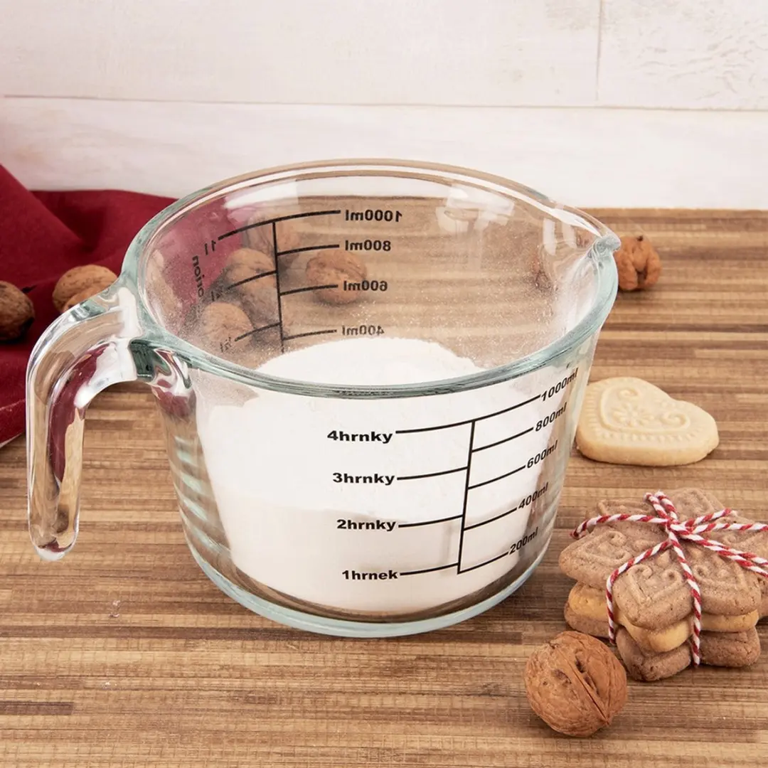 Orion Maatbeker Glas 1L - Transparant