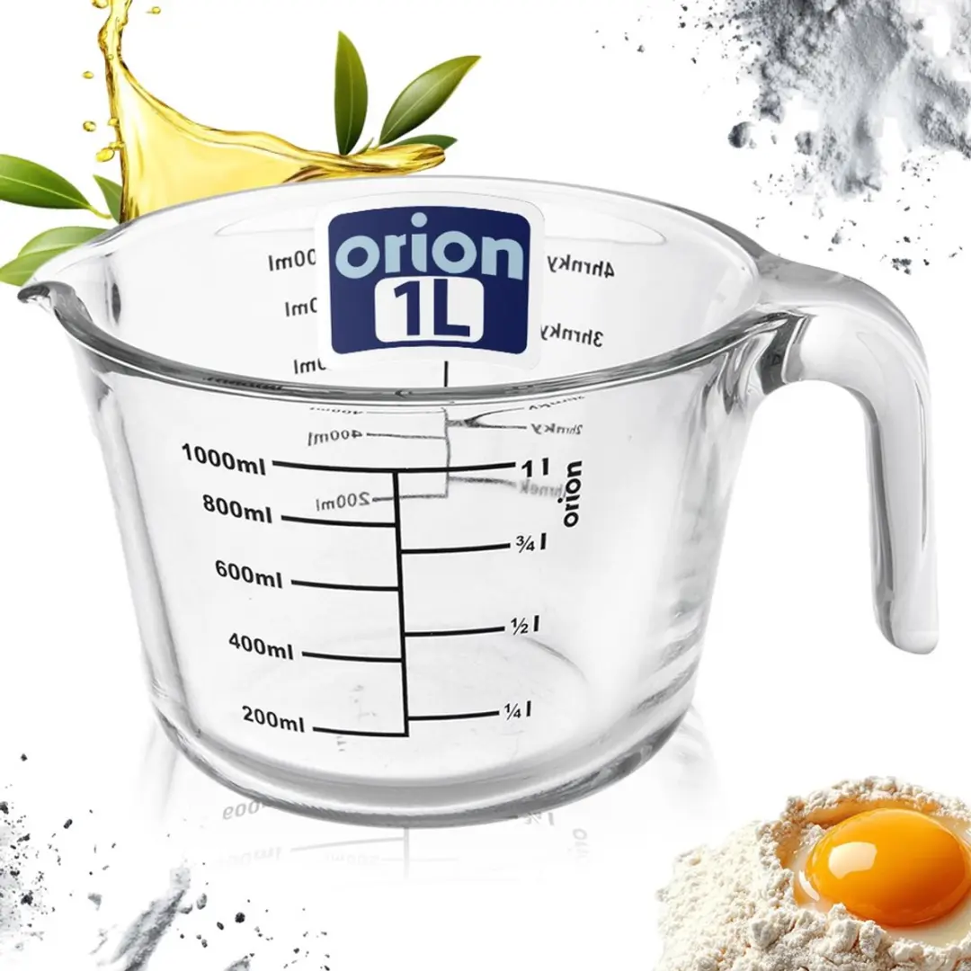 Orion Maatbeker Glas 1L - Transparant