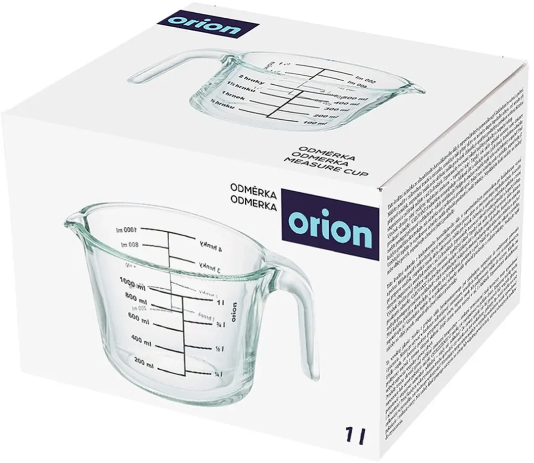 Orion Maatbeker Glas 1L - Transparant