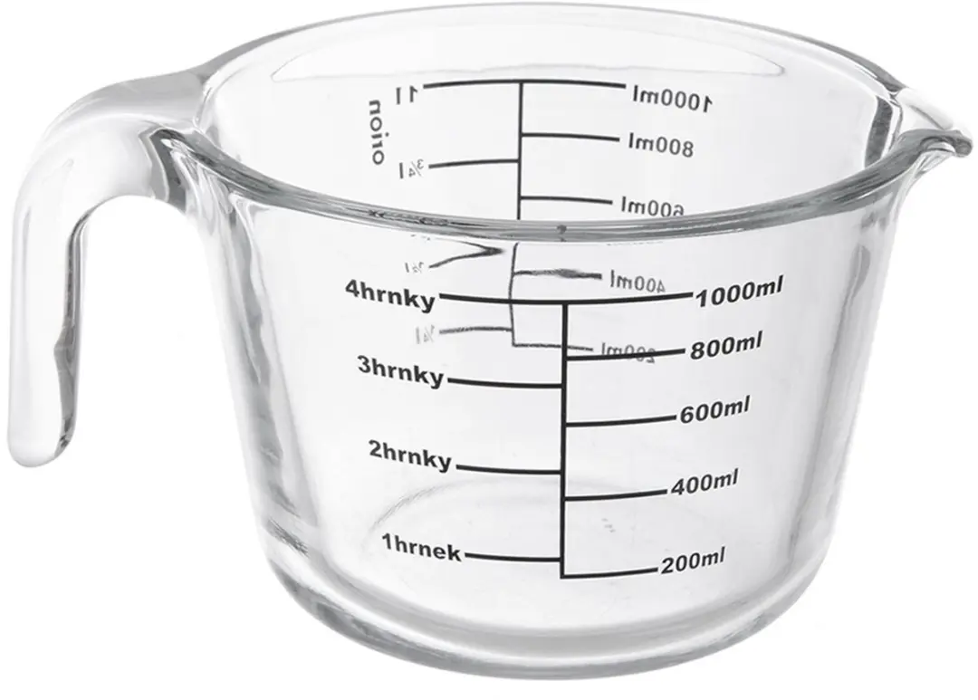 Orion Maatbeker Glas 1L - Transparant