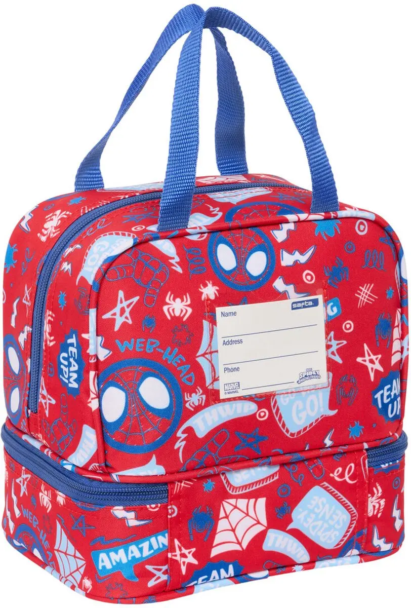 Spider-Man Lunchtrommel - 20x20x15cm - Blauw/Rood