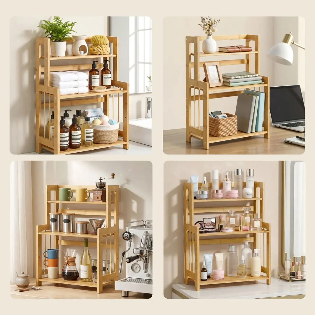 Songmics Kruidenrek 3-laags Aanrechtorganisatie - Beige