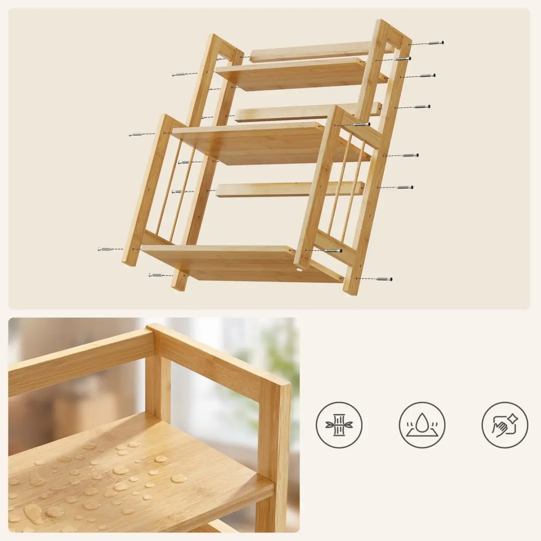 Songmics Kruidenrek 3-laags Aanrechtorganisatie - Beige