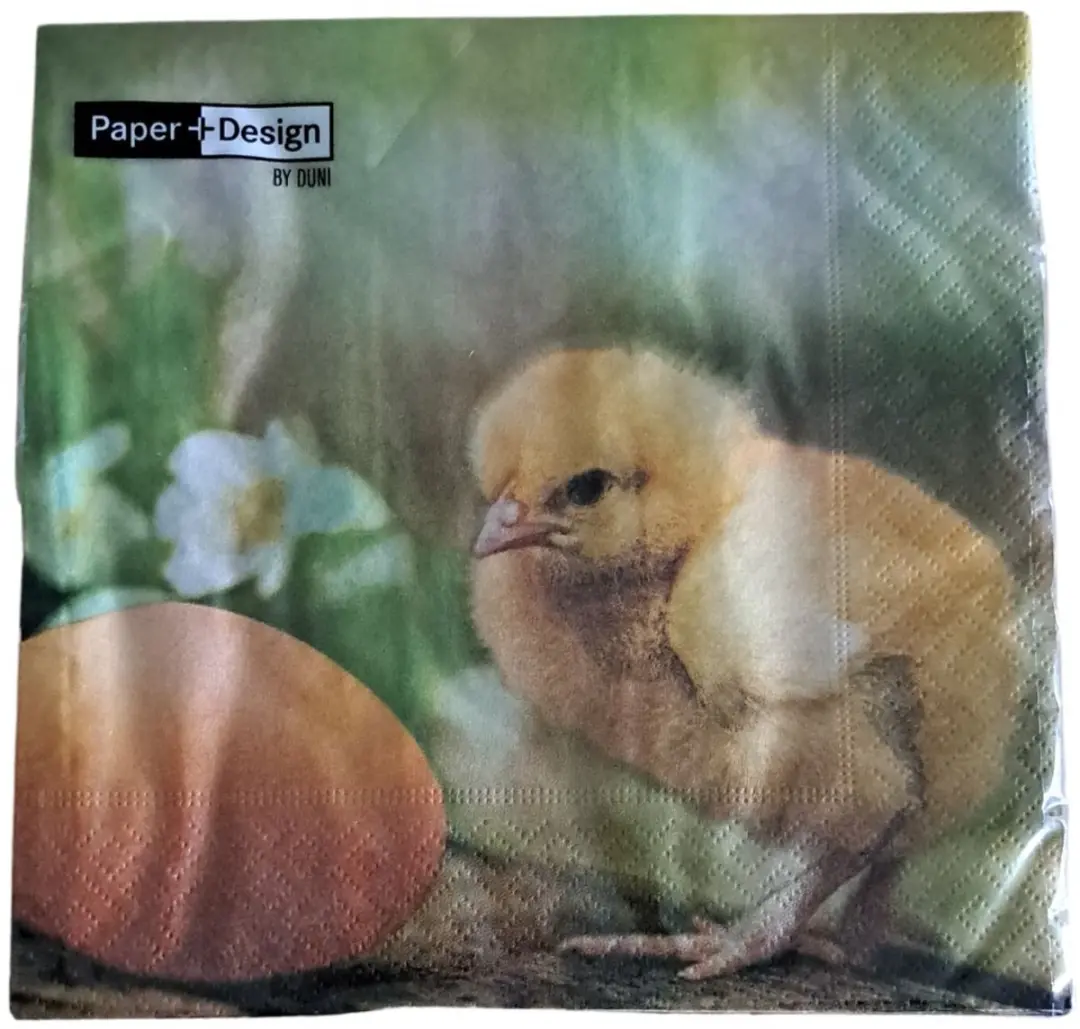 Duni Servetten Chicken with egg 33x33cm