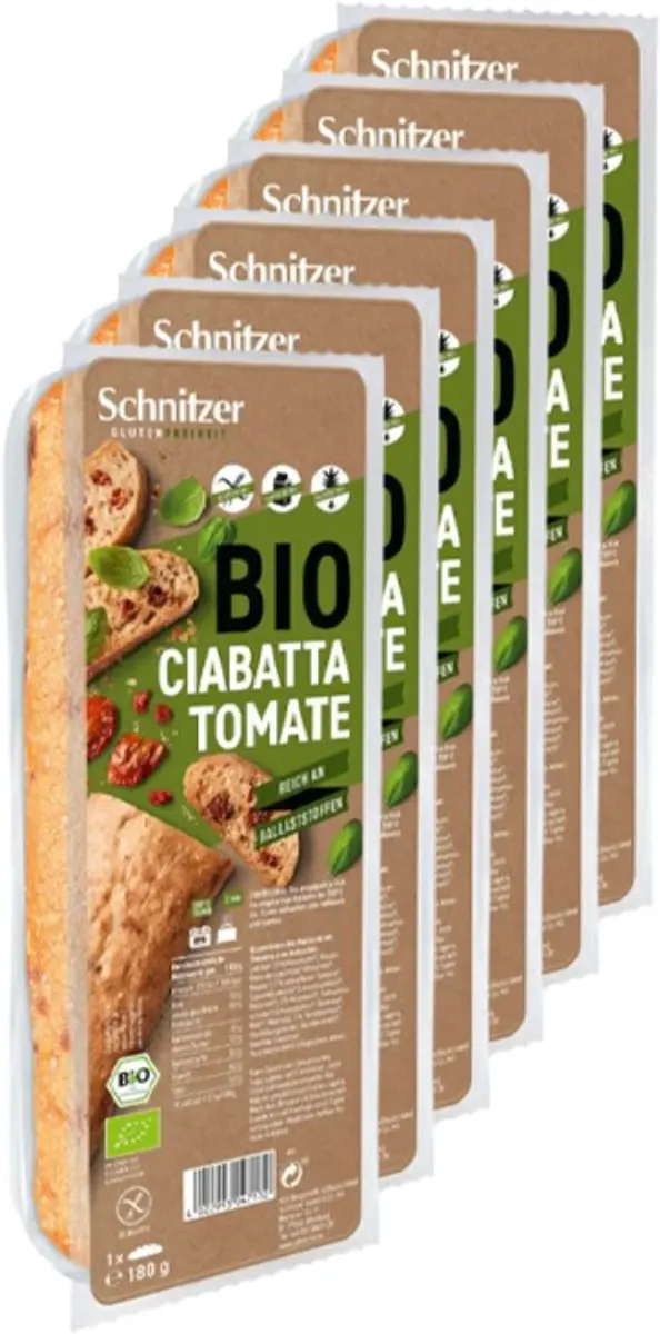 Schnitzer Ciabatta Tomaat 6 Stuks - 1080g