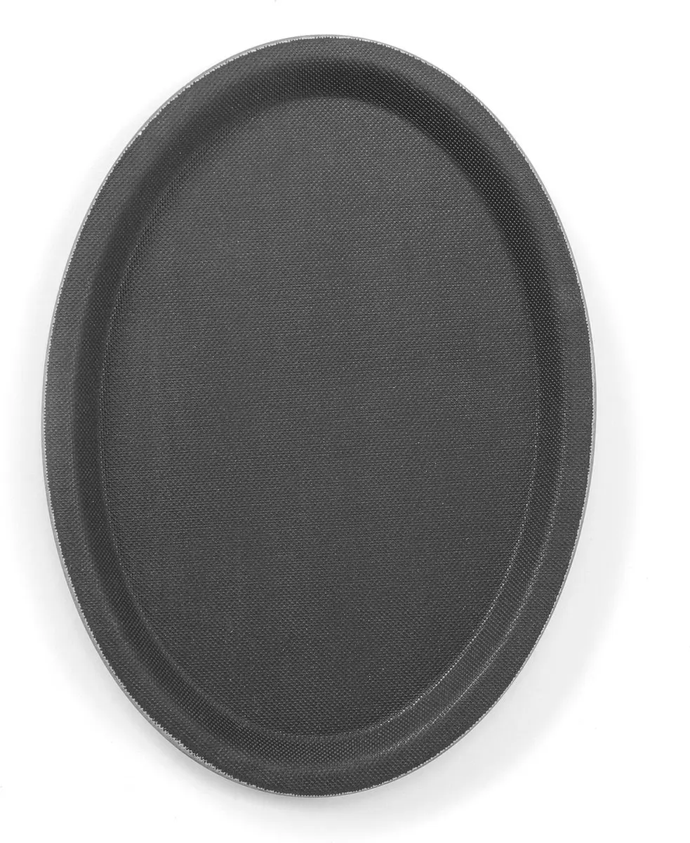 HENDI Ovaal Dienblad 200x265mm - Glasvezelversterkt - Zwart