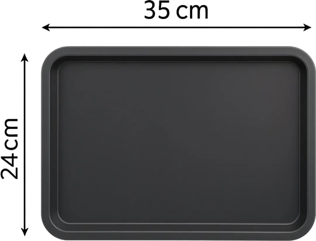Alpina Bakplaat 35x24cm - Antiaanbak - Zwart