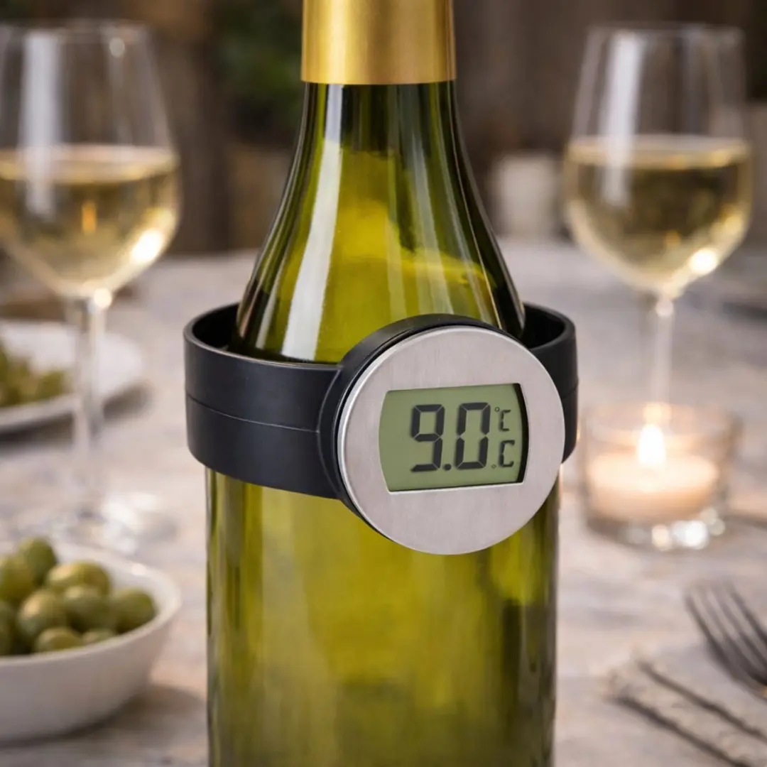 Alpina Wijnthermometer - RVS Zwart/Zilver