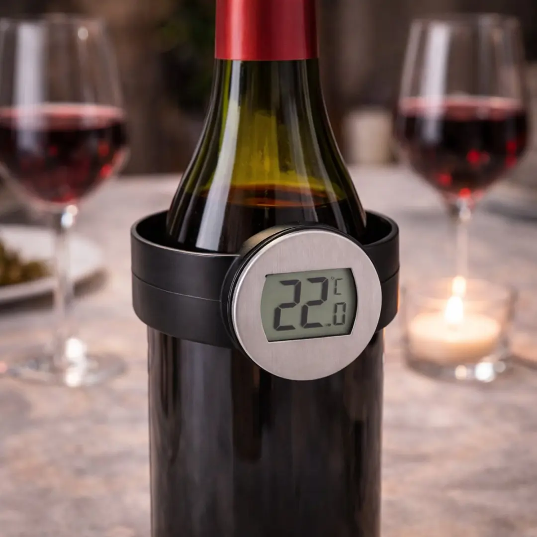 Alpina Wijnthermometer - RVS Zwart/Zilver