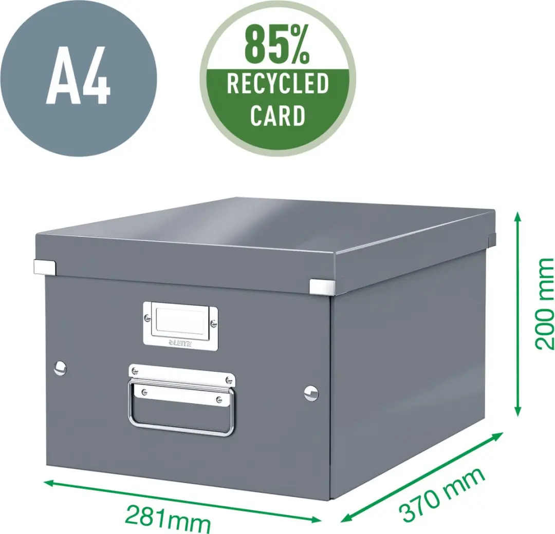 Leitz WOW Click & Store Opbergdoos Geel - 28,1x37cm - A4