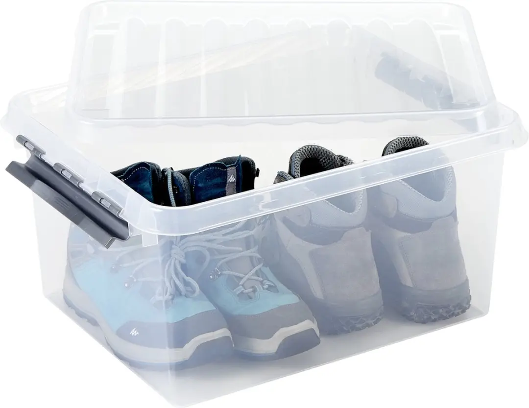 Sunware Q-Line Opbergbox 36L - 4 Stuks - Lichtgrijs