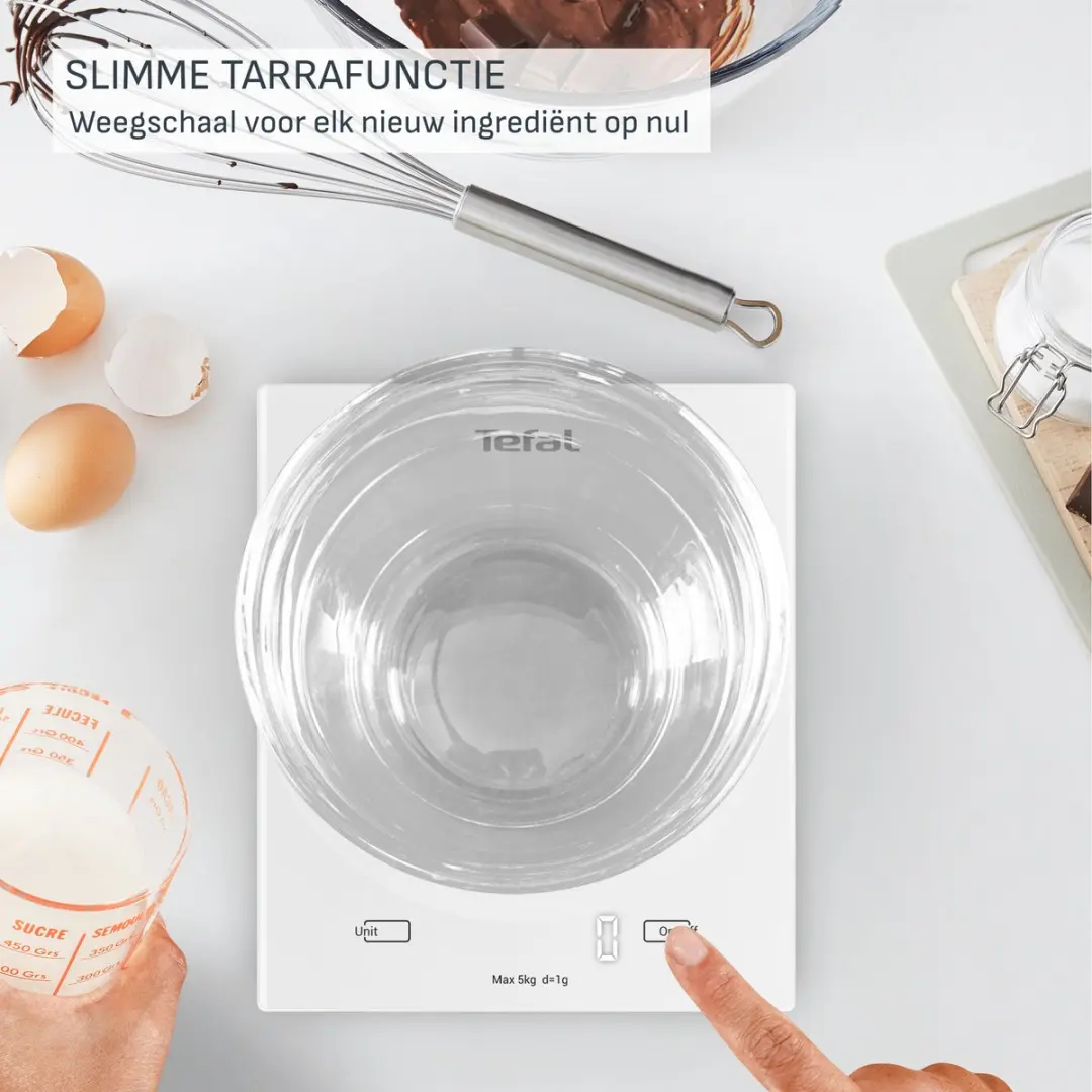 Tefal Essential BC5504 Keukenweegschaal 5kg - Blauw
