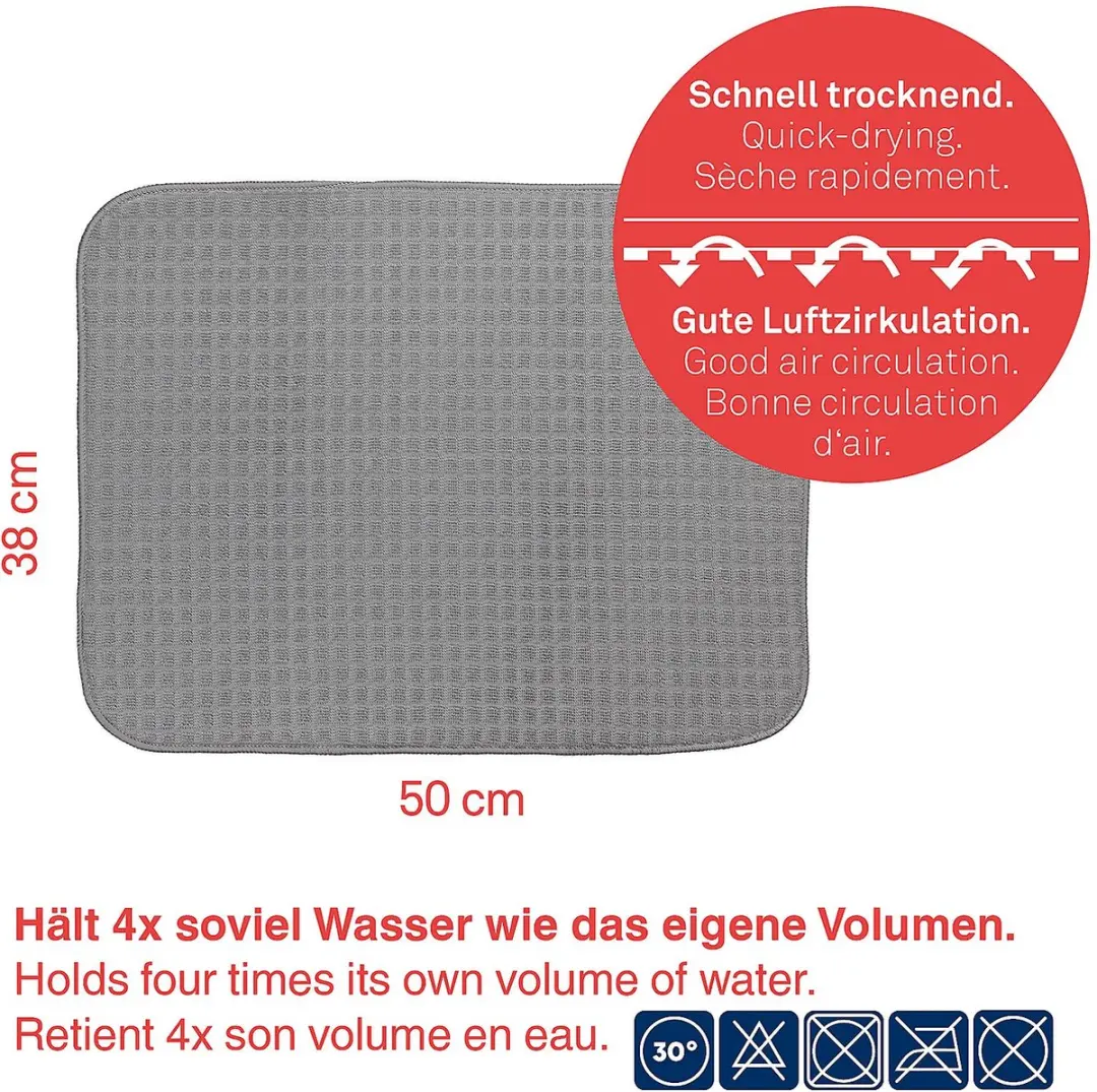 Kela Rapida Afdruipmat 50x38cm - Zwart