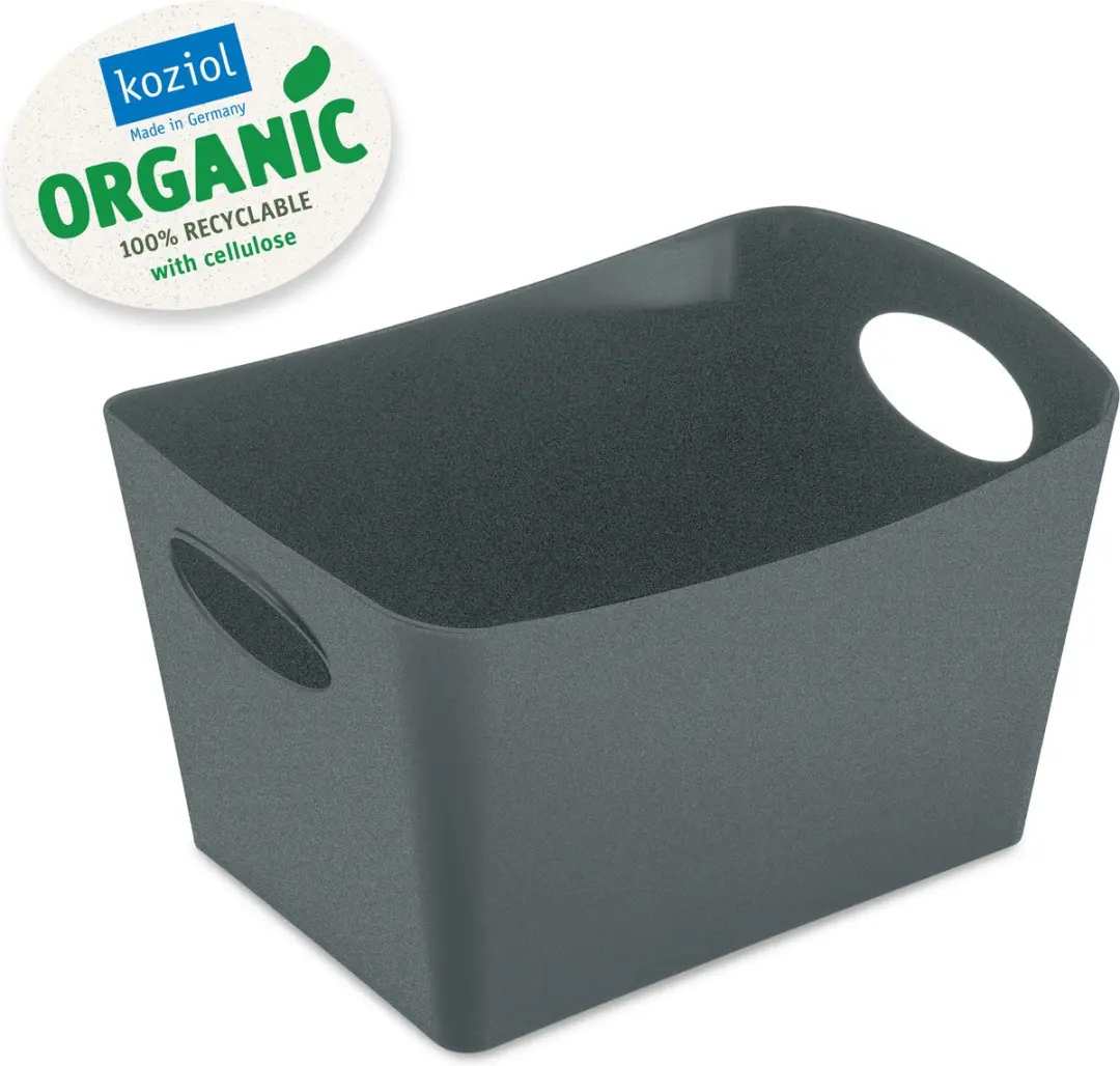 Koziol Boxxx S Organic Opbergbox 1L - Donkergrijs
