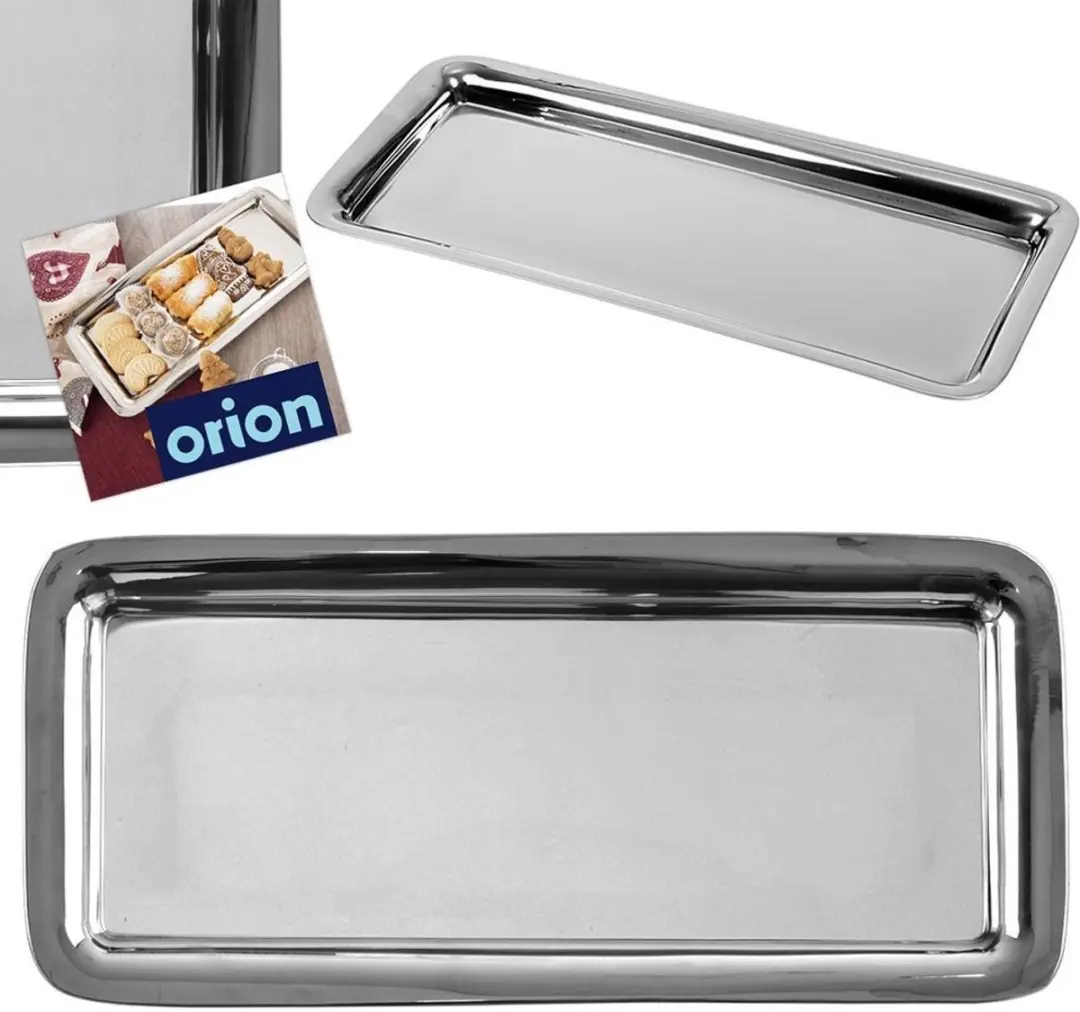 Orion Roestvrijstalen Dienblad 39x17cm - Zilver