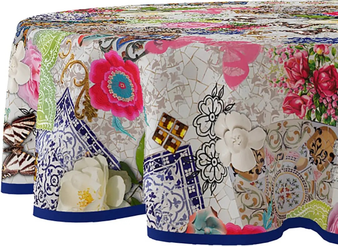 Wicotex Wilders Mosaics Tafelzeil Rond 160cm - Multi Color