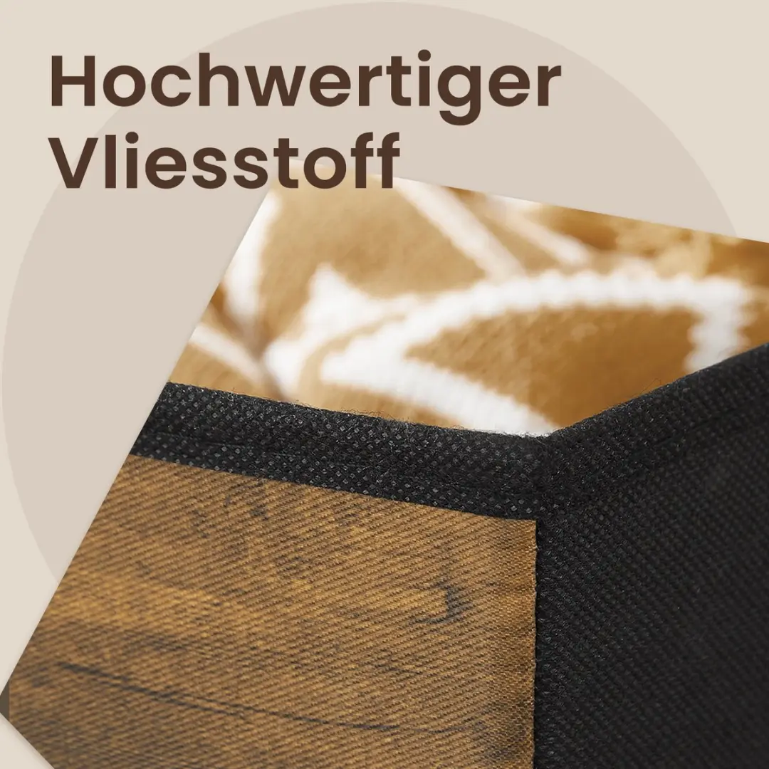 Songmics Opbergdozen Set 6 Stuks - 1L - Bruin/Zwart