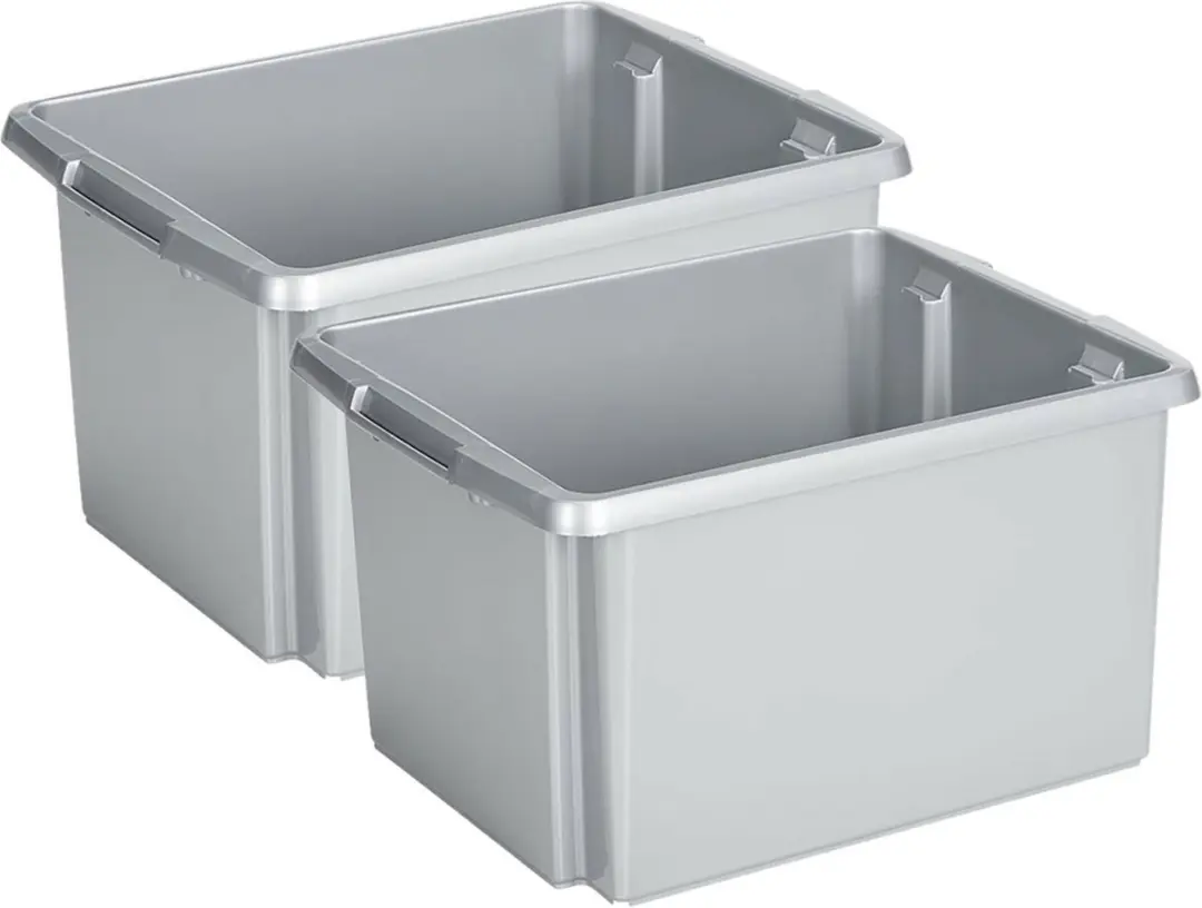 Sunware Opslagbox 2 Stuks 32L Lichtgrijs