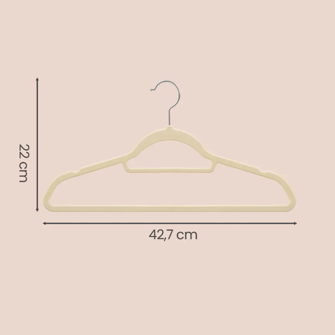 Songmics Fluwelen Kledinghangers 20 Stuks - Zilverbeige