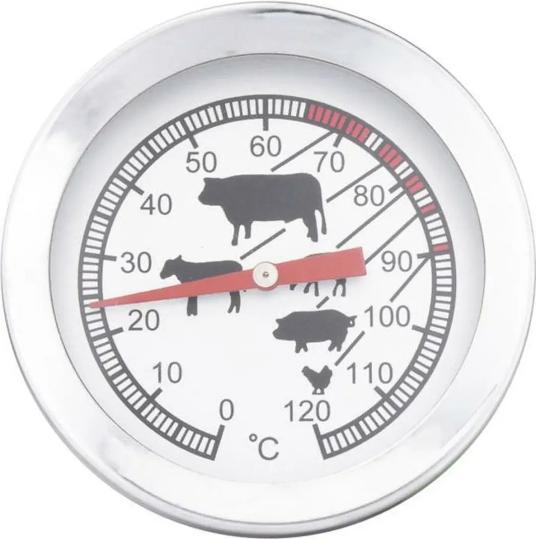 Alpina Vleesthermometer Prikker 0-120°C - 12cm - Zilver