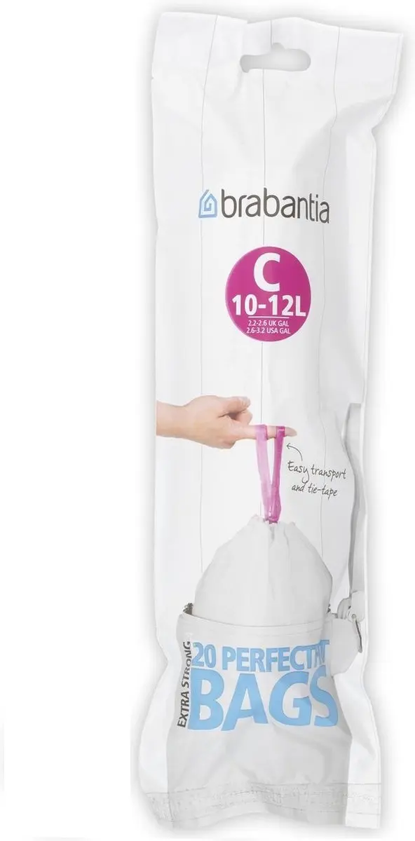Brabantia Perfect Fit Afvalzakken C 12L - 240 Stuks (12x20)