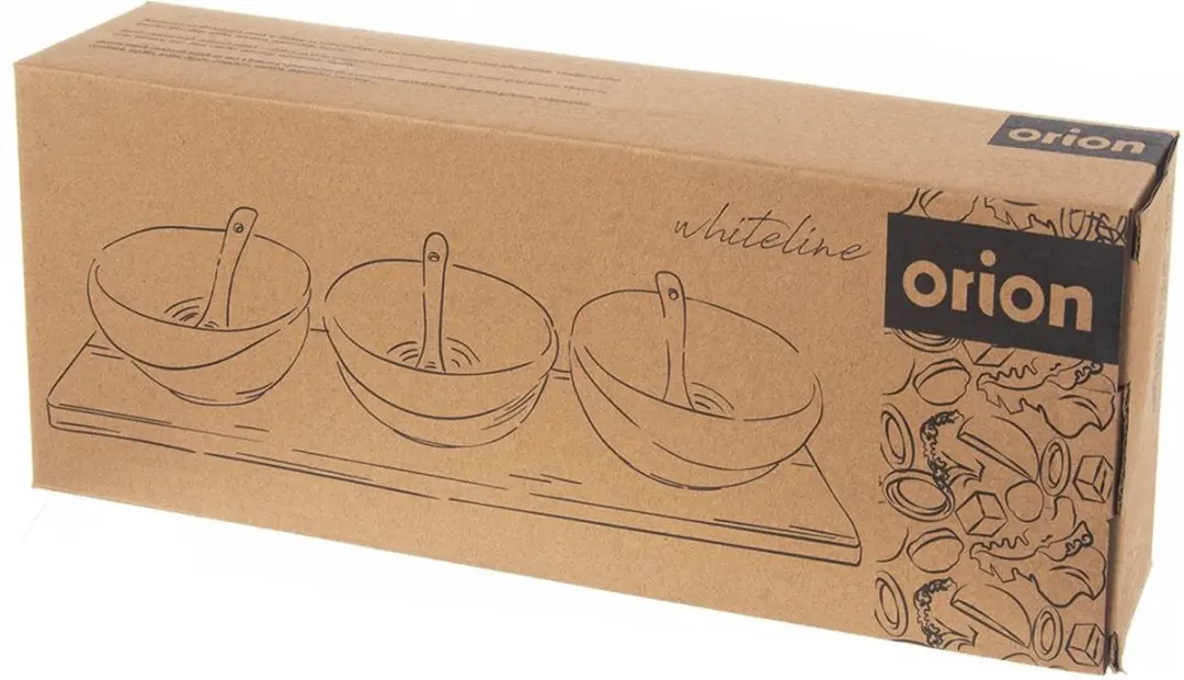 Orion Whiteline 32cm Snackset - 7-delig Wit