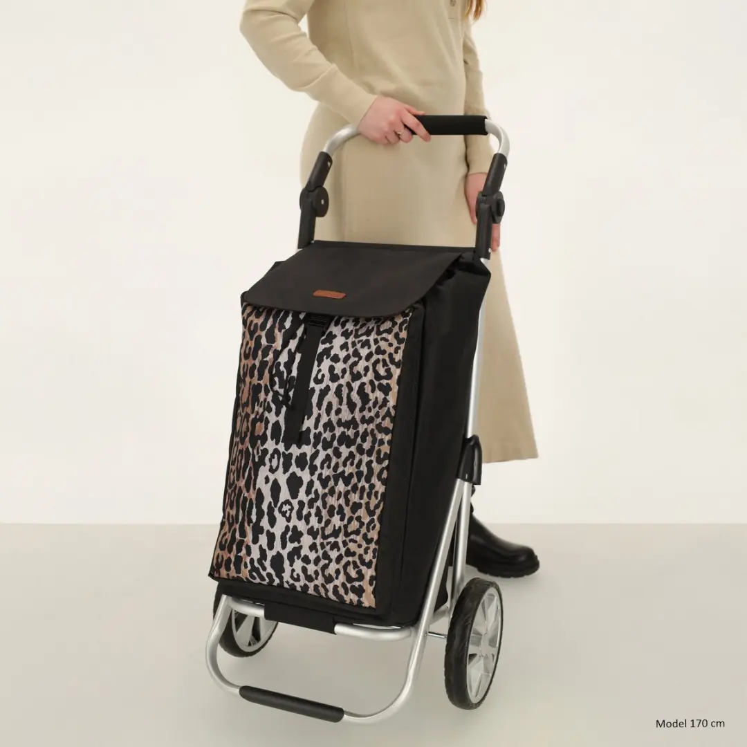 Beagles Alberic Boodschappen Trolley 41.5L - Luipaard